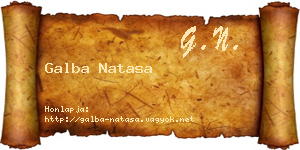 Galba Natasa névjegykártya
